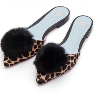 Frances Valentine Pauline Calf Hair Mule Slides